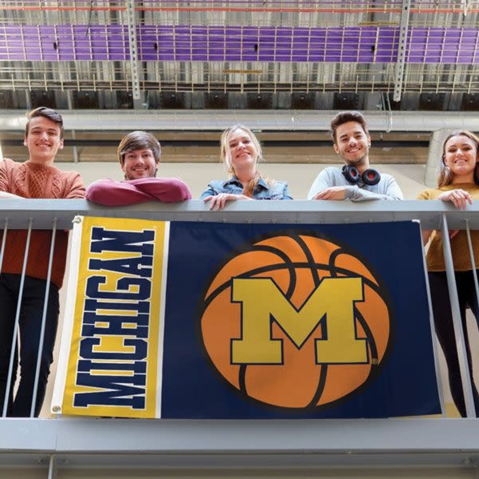 Wincraft NCAA Michigan Wolverines Flag 3' x 5' Basketball - Deluxe