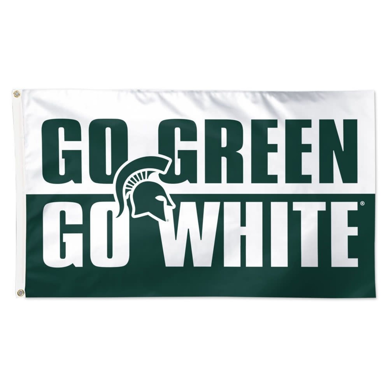 Wincraft NCAA Michigan State Spartans Flag 3' x 5' Go Green Go White Deluxe