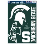 Wincraft Michigan State Spartans MSU Decal Multi-Use  11" x 17" sheet of 4