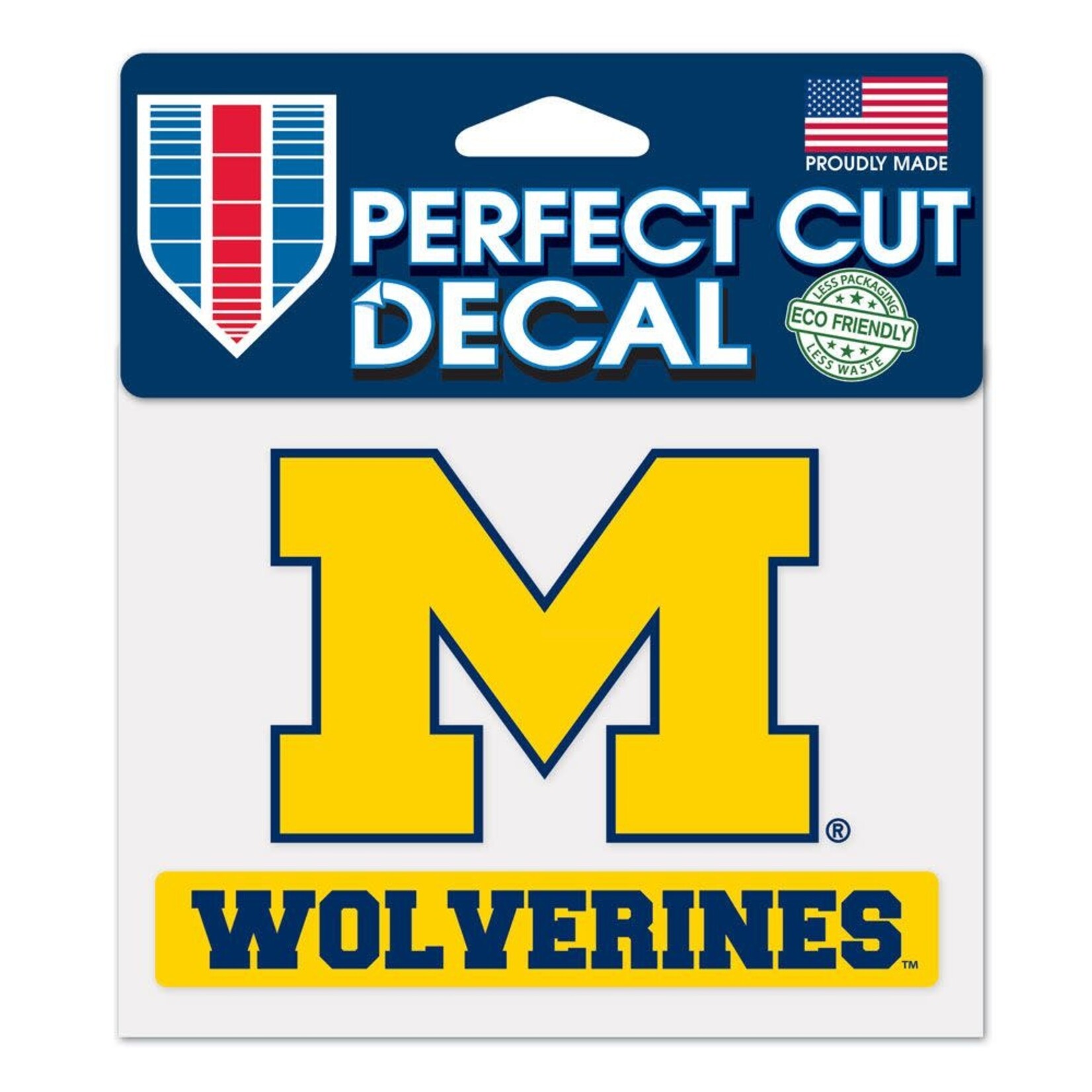 Wincraft NCAA Michigan Wolverines Decal Perfect Cut 4.5''x5.75'' Michigan Wolverines Logo