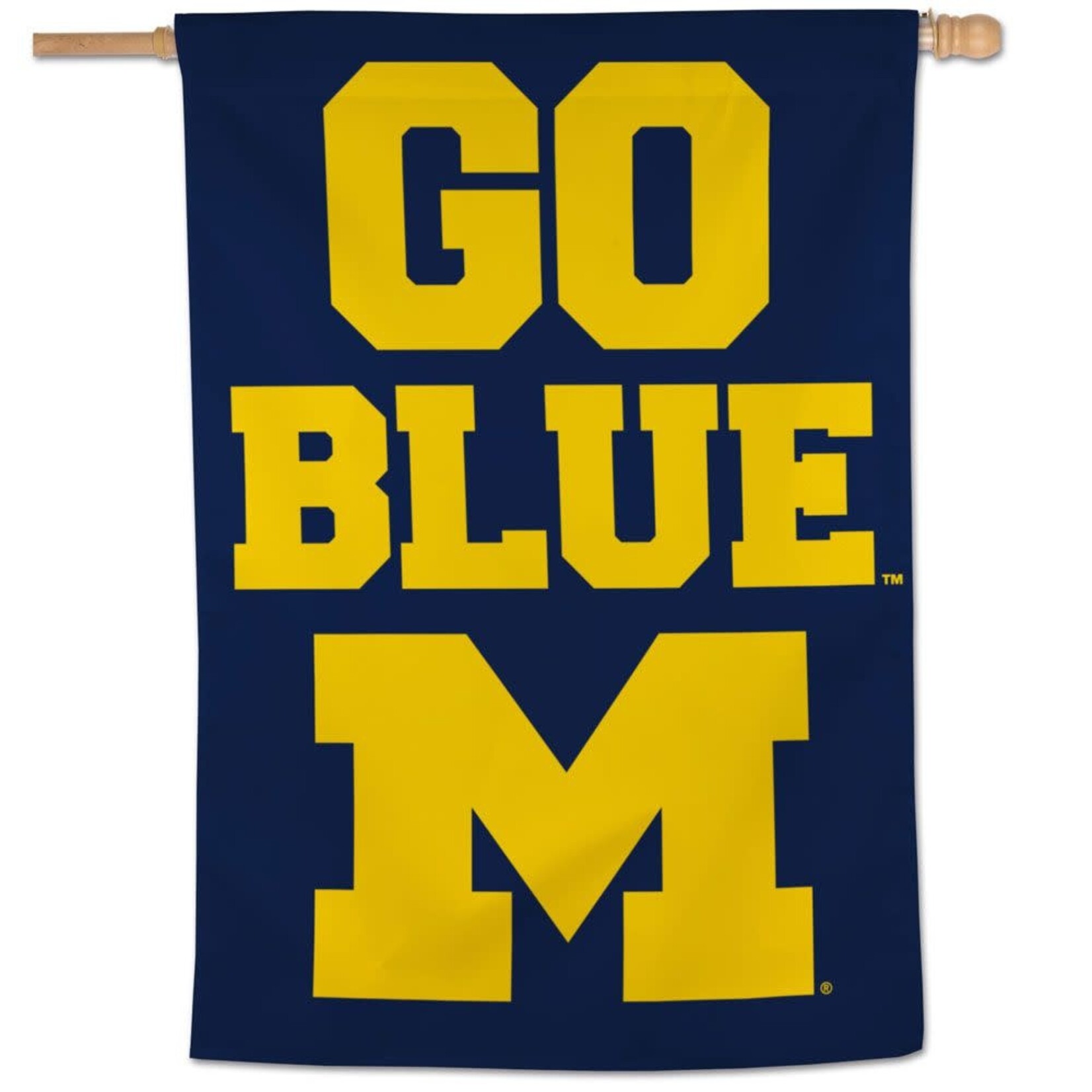 Wincraft NCAA Michigan Wolverines Banner Go Blue Vertical Flag 28" x 40"