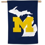 Wincraft Michigan Wolverines Banner State Shape Vertical Flag 28" x 40"