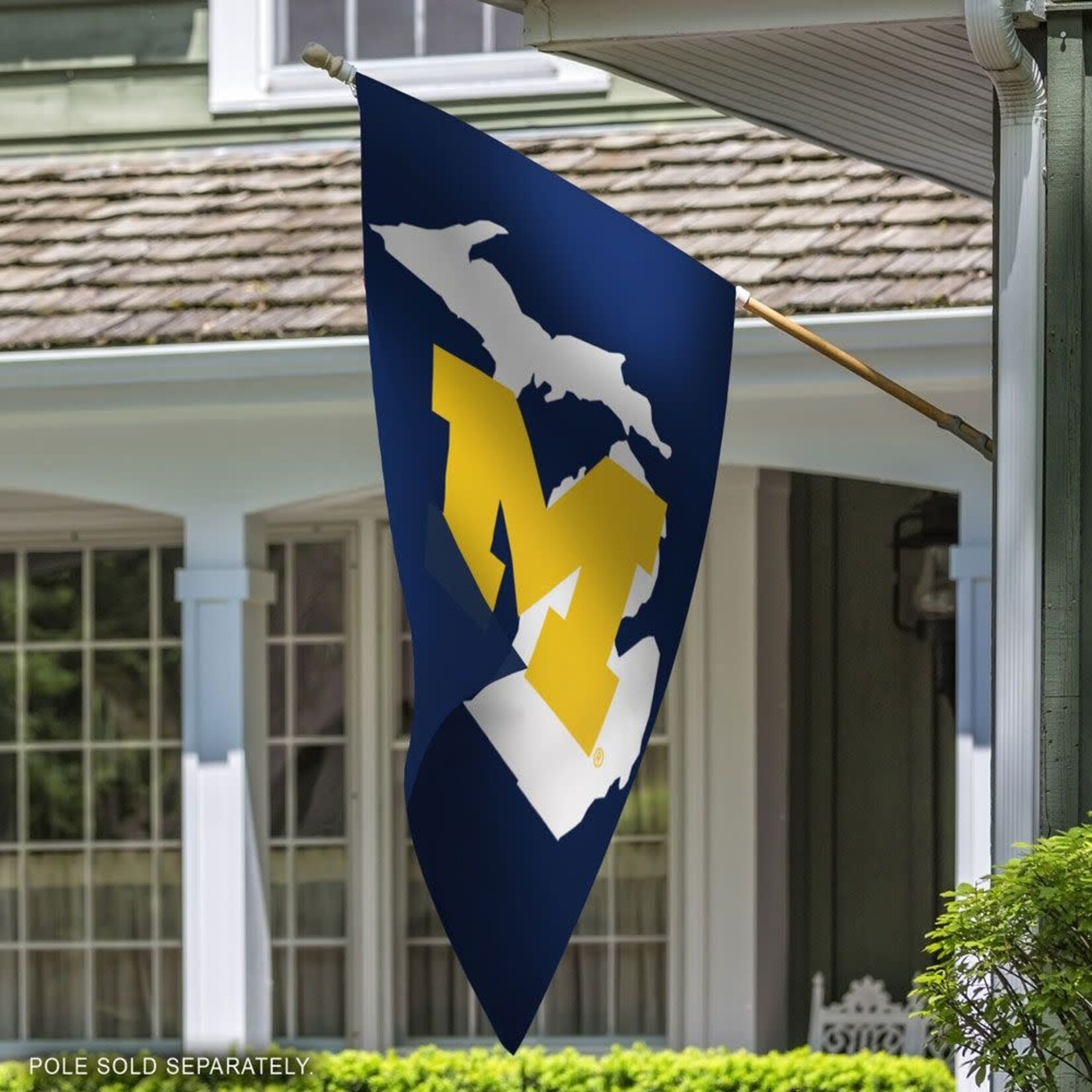 Wincraft NCAA Michigan Wolverines Banner State Shape Vertical Flag 28" x 40"