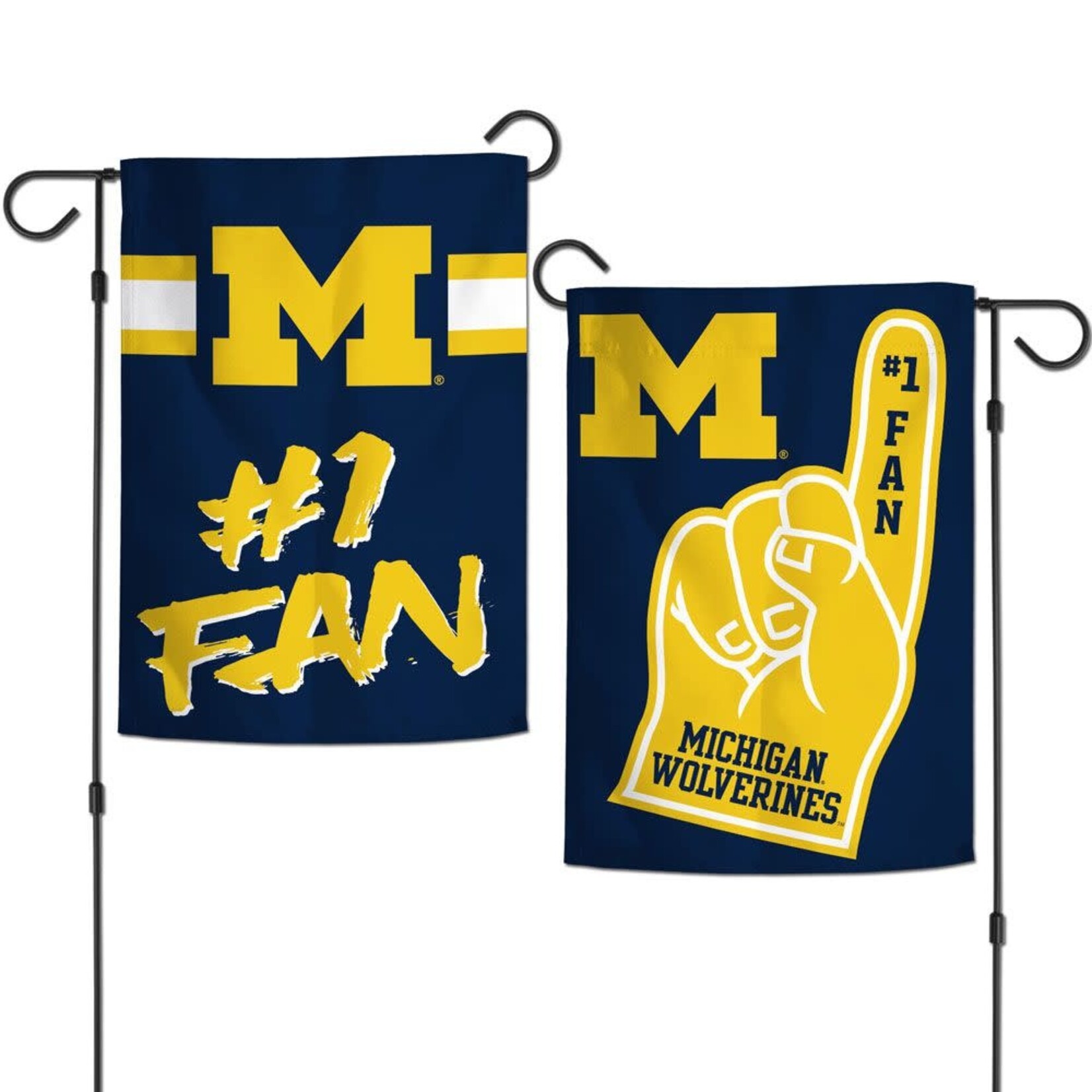 Wincraft NCAA Michigan Wolverines Garden Flag #1 FAN 2 sided 12.5" x 18"