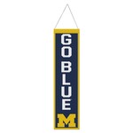 Wincraft Michigan Wolverines Banner Go Blue Slogan 8''x32''