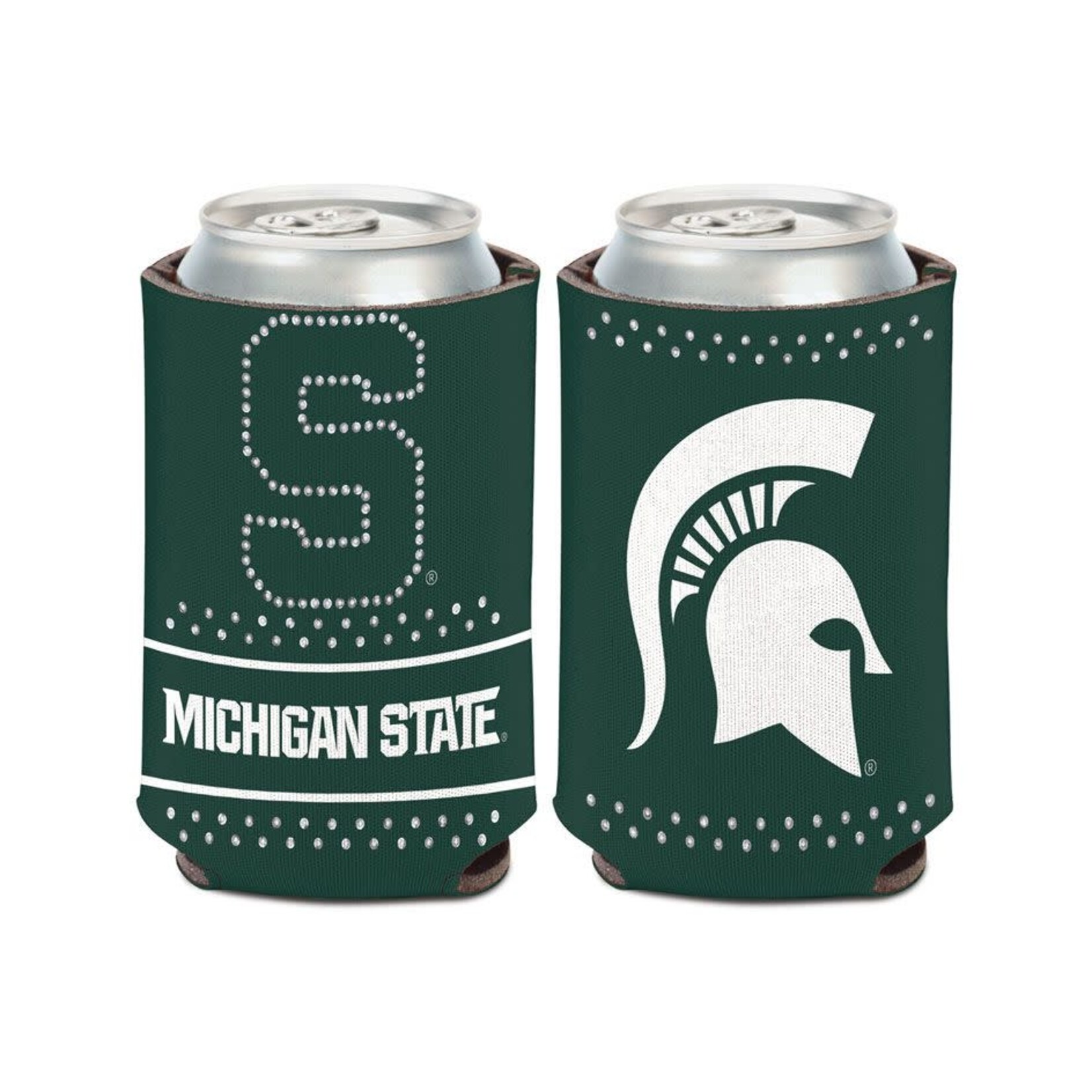 BruMate Michigan State Spartans 12oz. Primary Mark Glitter Slim Can Cooler