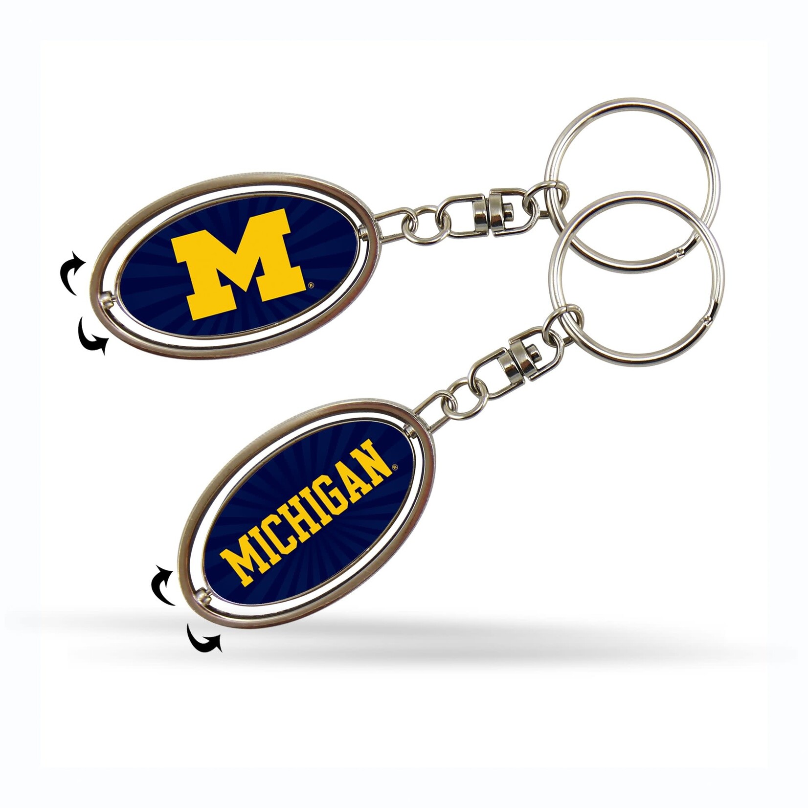 Rico NCAA Michigan Wolverines Spinner Keychain