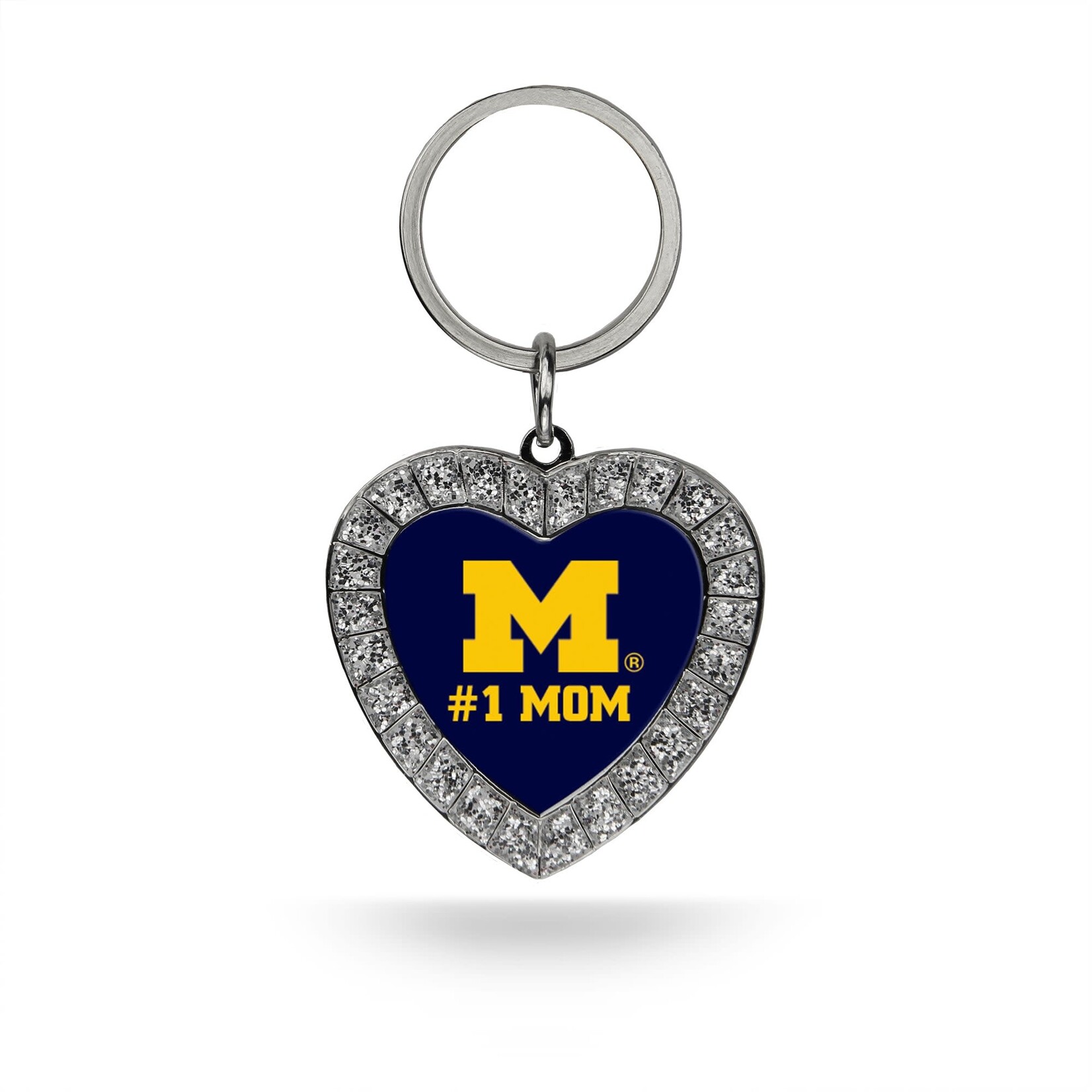 Rico NCAA Michigan Wolverines #1 Mom Heart Key chain