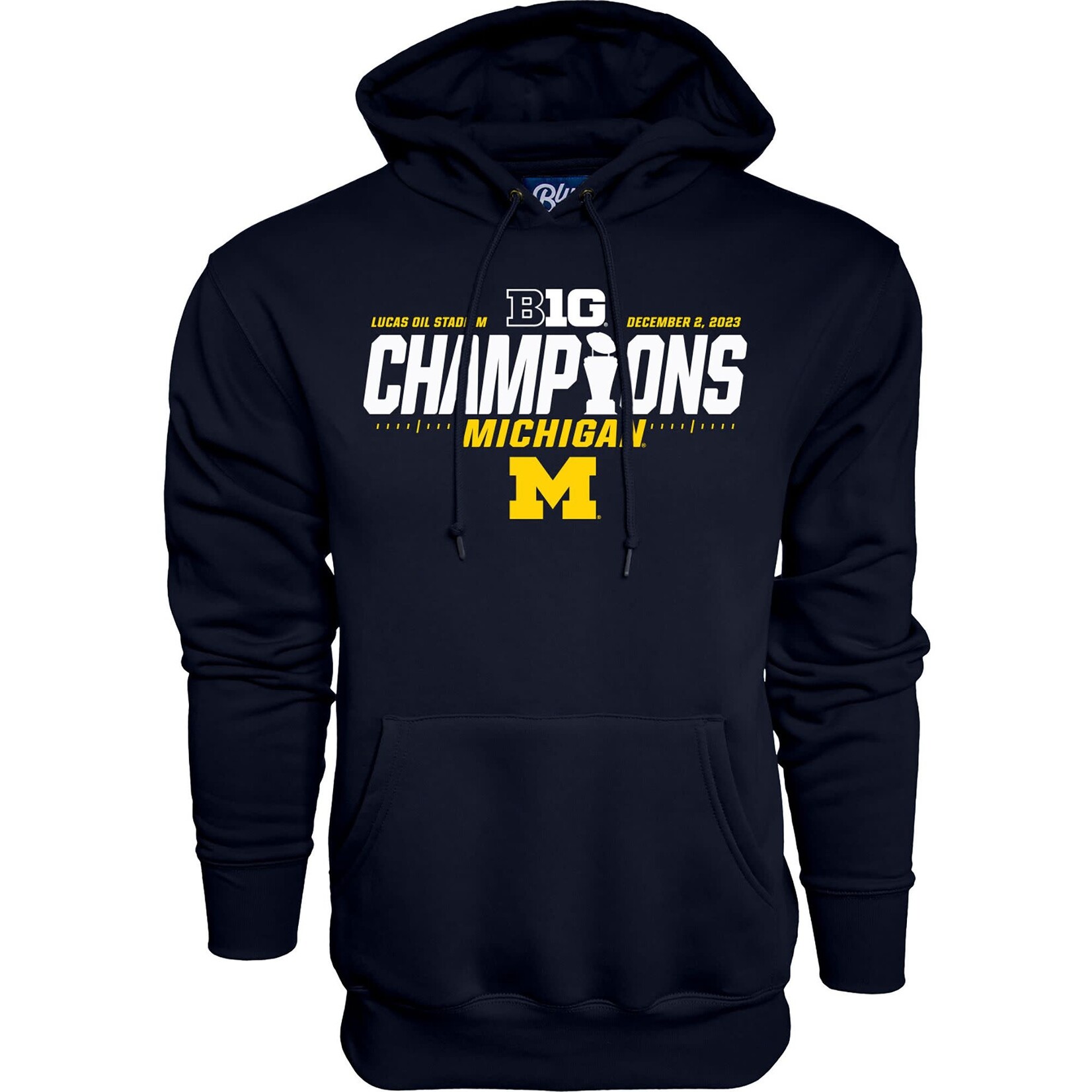 Blue 84 Michigan Wolverines 2023 Big 10 Champions Pullover Hoodie