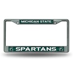 Rico Michigan State Spartans Auto License Plate Frame Chrome Bling