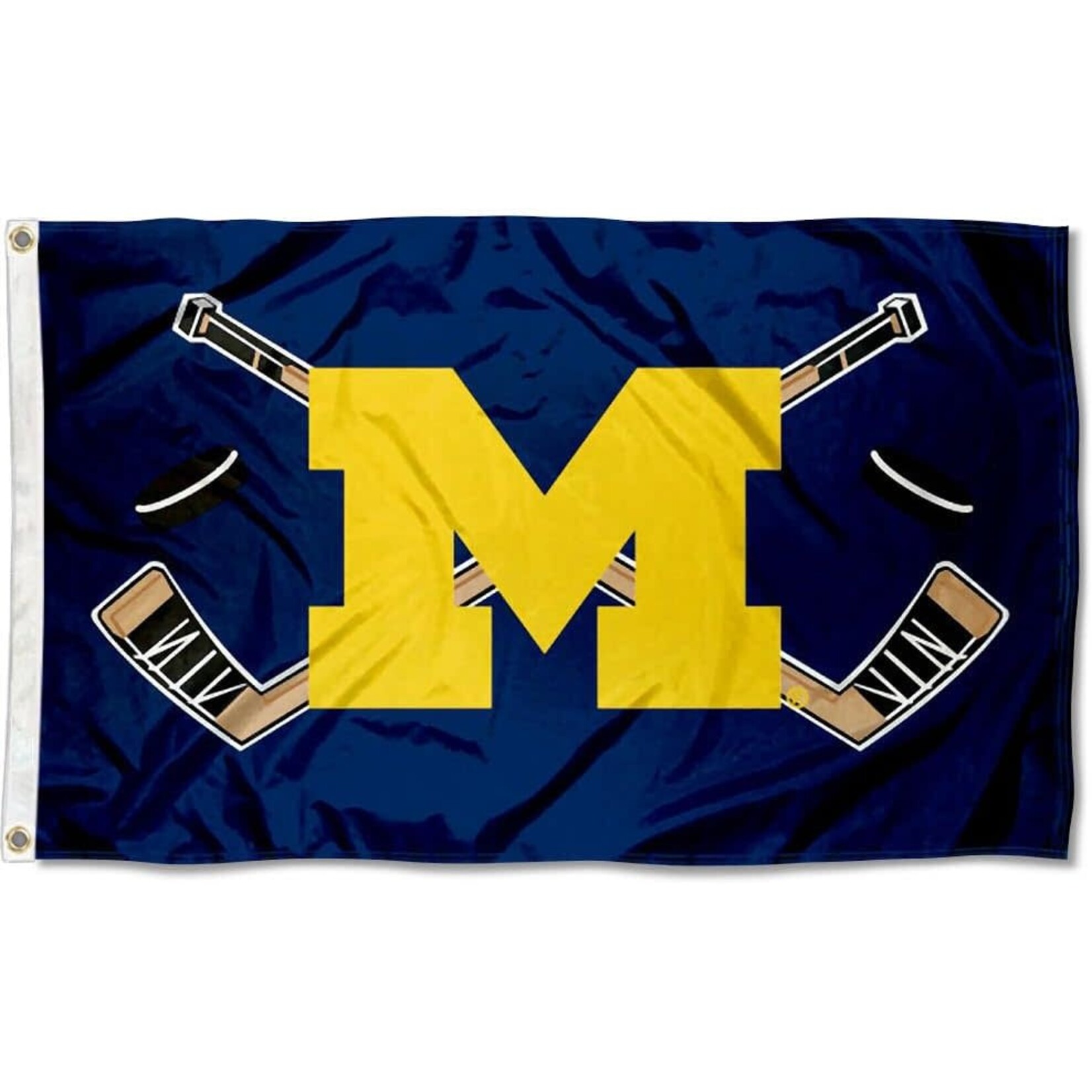 Sewing Concepts Michigan Wolverines Hockey Flag 3' x 5' with Grommets
