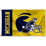 Sewing Concepts Michigan Wolverines Flag 3' x 5' Large Football Helmet