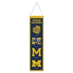 Wincraft Michigan Wolverines College Vault Evolution Wool Banner 8" x 32"