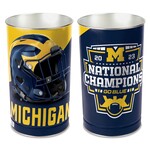 Wincraft Michigan Wolverines Football 2023 National Champions Wastebasket - tapered 15"