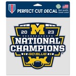 Wincraft Michigan Wolverines College Football Playoff 2023 National Champions 8" x 8" Color Perfect Cut Decal