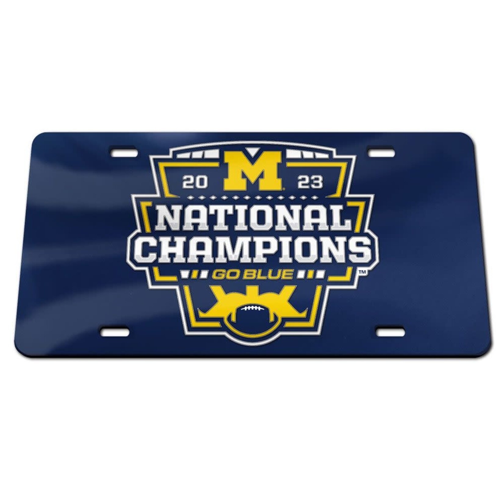 Wincraft Michigan Wolverines National Champions 2023 Laser-Cut Acrylic License Plate