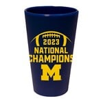 Wincraft Michigan Wolverines National Football Champions 16 oz Silicone Pint Glass