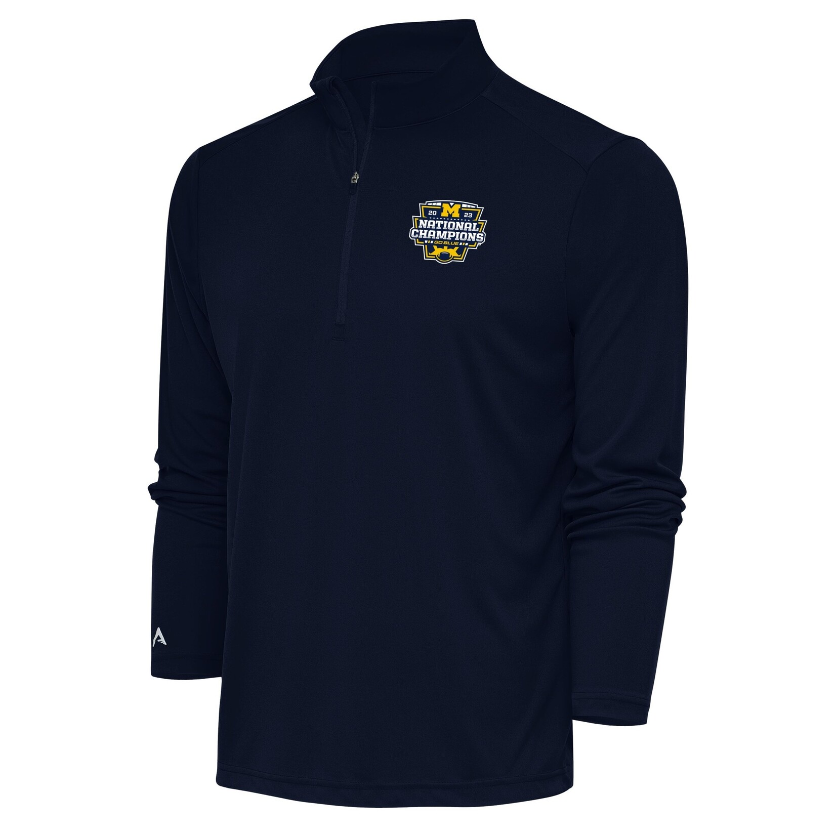 Antigua Michigan Wolverines National Champions 2023 Men's Tribute Quarter-Zip Top