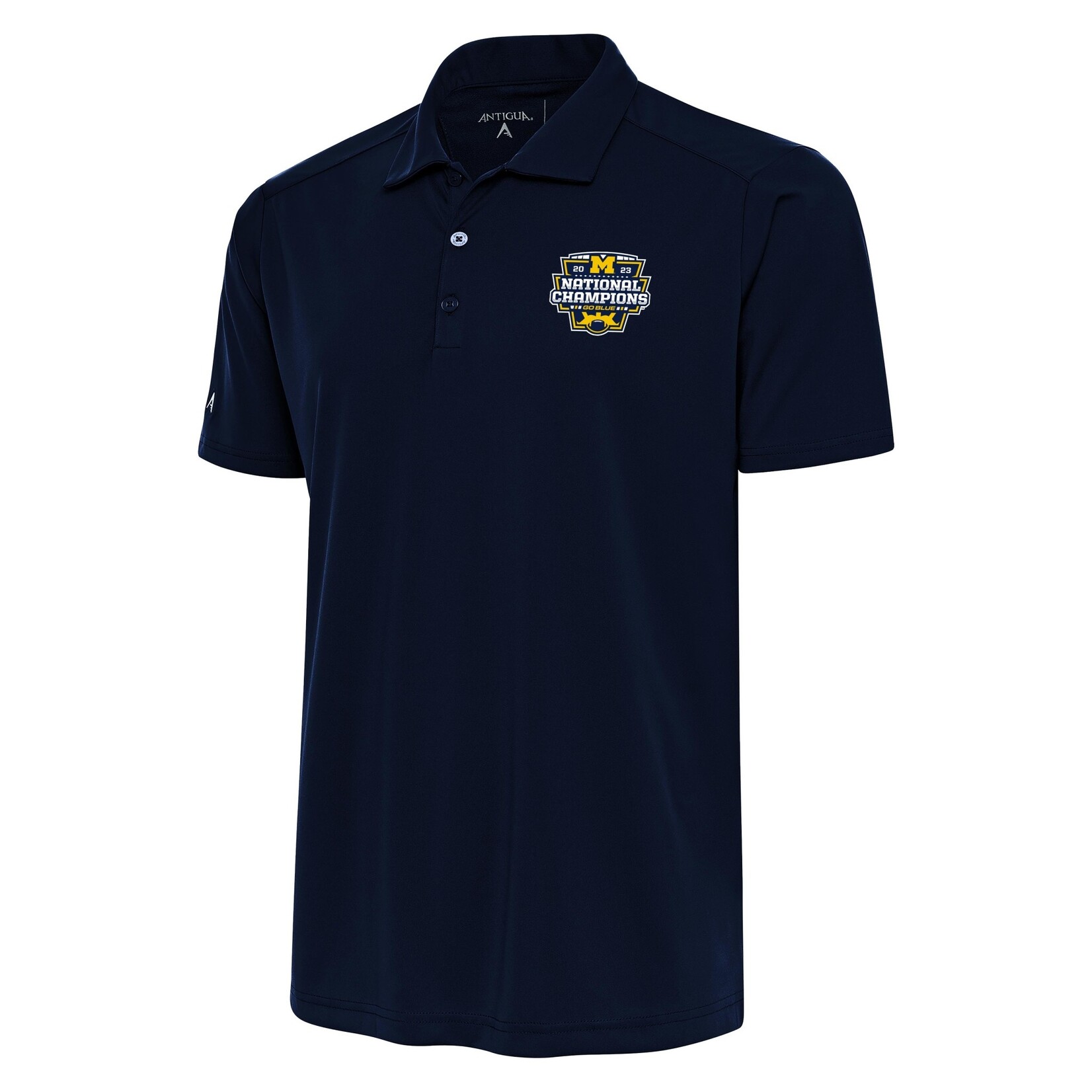 Antigua Michigan Wolverines College Football Playoff 2023 National Champions Men's Tribute Polo
