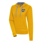Antigua Michigan Wolverines National Champions 2023  Women's Victory Pullover Hoodie Maize