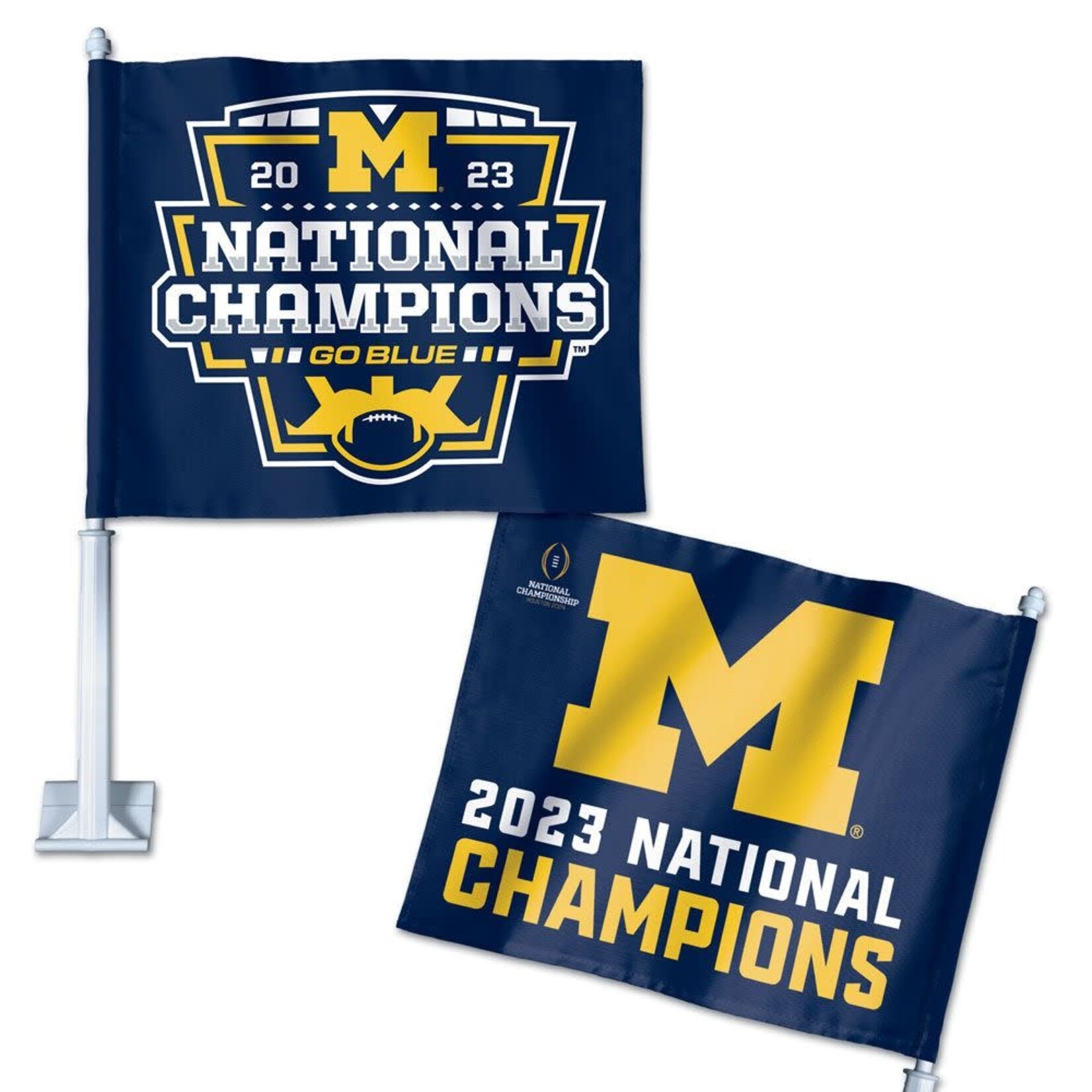 Wincraft Michigan Wolverines College Football Playoff 2023 National Champions 11.75" x 14" Two-Sided Car Flag