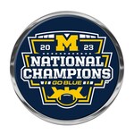 Wincraft Michigan Wolverines National Football Champions 2023 Chrome Metal Domed Emblem