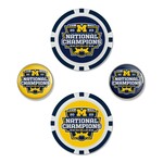 Wincraft Michigan Wolverines 2023 National Champions Four-Pack Ball Marker Set