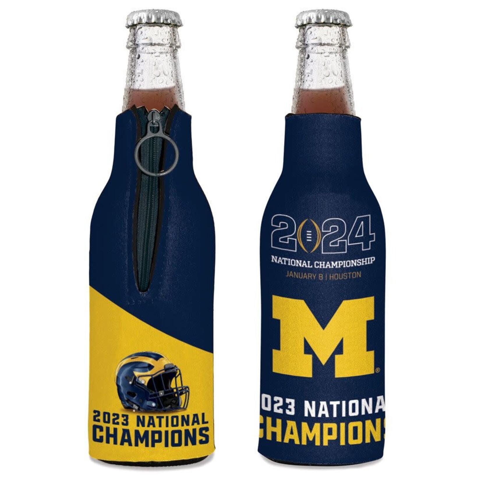 Wincraft Michigan Wolverines College Football Playoff 2023 National Champions 12oz. Bottle Cooler