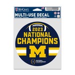Wincraft Michigan Wolverines 2023 National Champions 5" Fan Decal