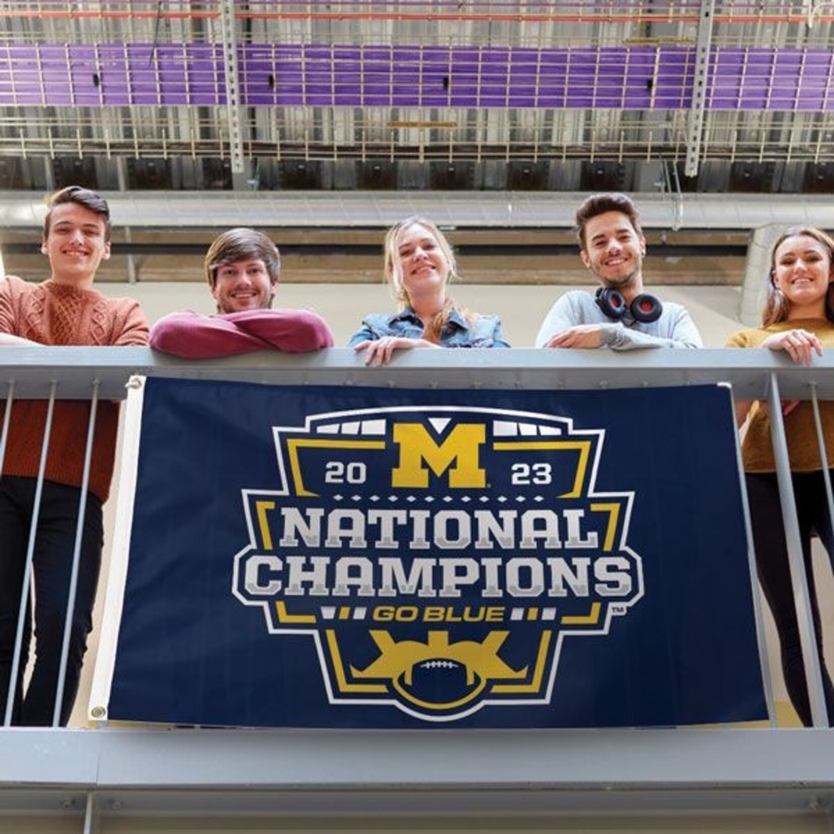 Wincraft Michigan Wolverines College Football Playoff 2023 National Champions 3' x 5' One-Sided Deluxe Flag