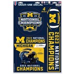 Wincraft Michigan Wolverines 2023 National Champions 11" x 17" Multi-Use Decal Sheet