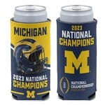 Wincraft Michigan Wolverines 2023 National Champions 12oz. Slim Can Cooler