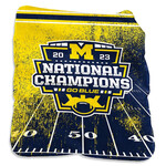 Logo Brands Michigan Wolverines 2023 National Champions 50" x 60" Silk Touch Throw Blanket