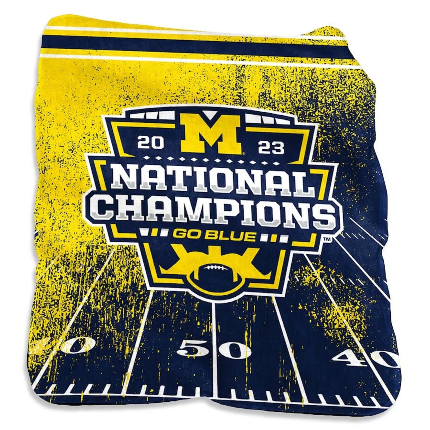 Logo Brands Michigan Wolverines College Football Playoff 2023 National Champions 50" x 60" Silk Touch Throw Blanket