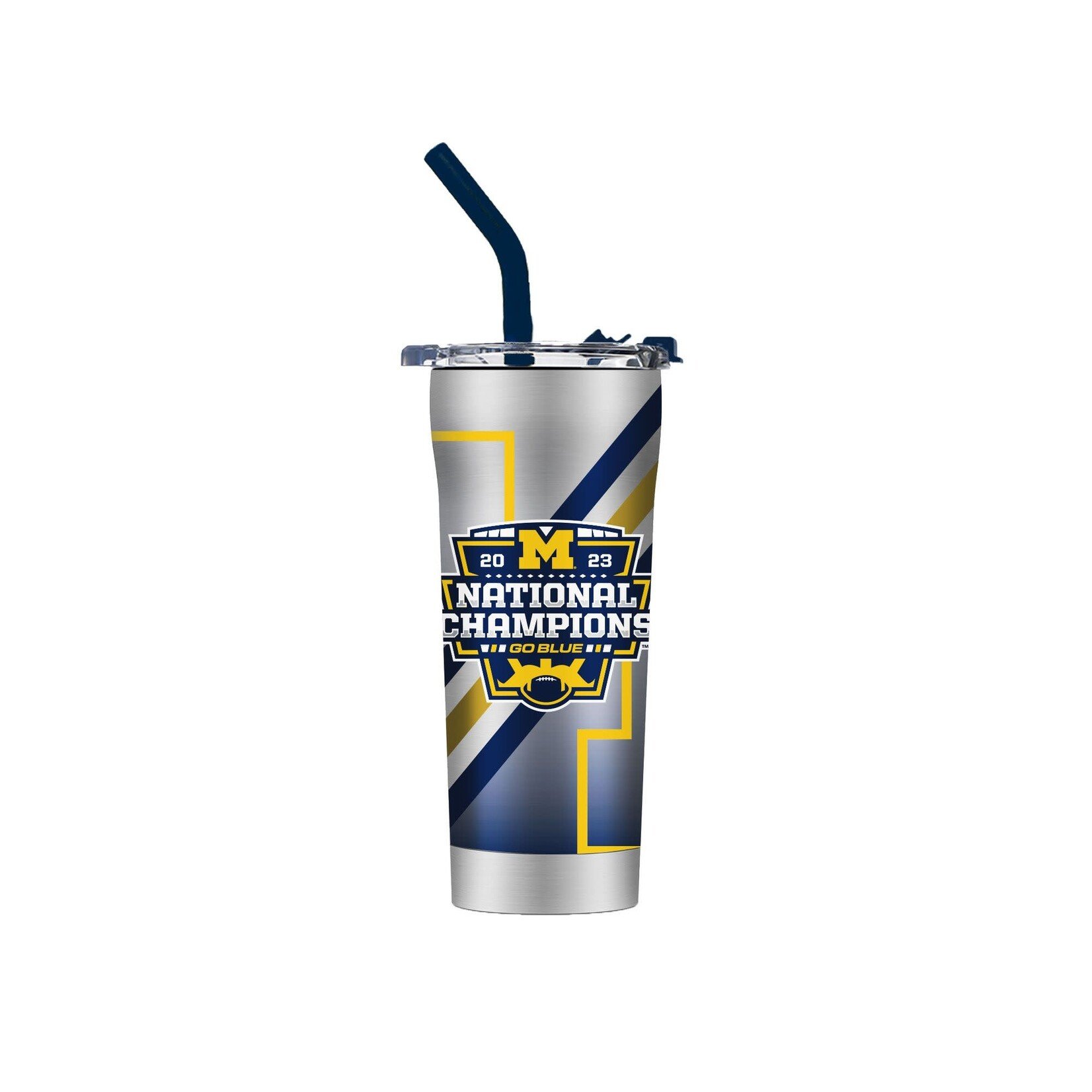 Gametime Sidekicks Michigan Wolverines College Football Playoff 2023 National Champions 20oz Straw Tumbler