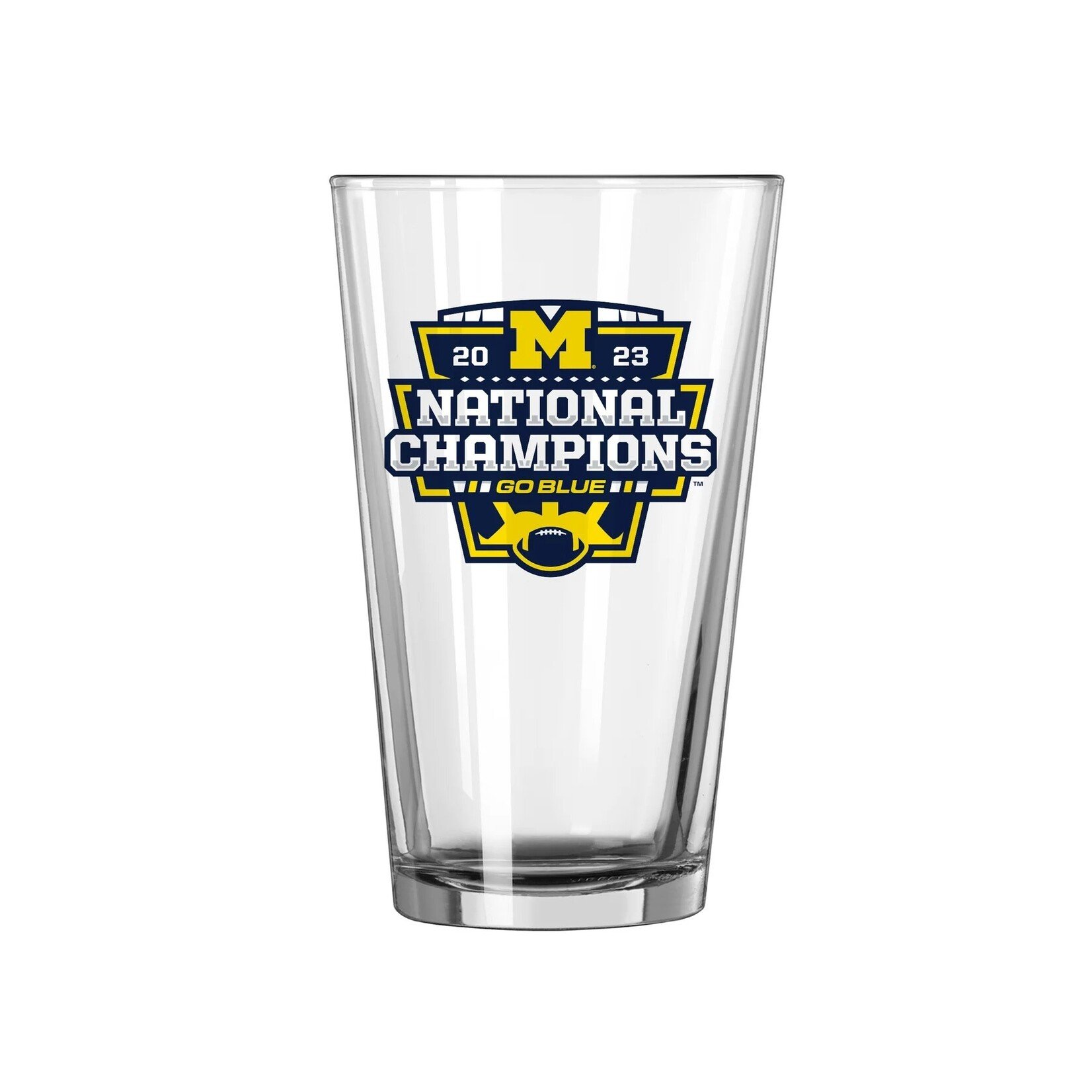 Logo Brands Michigan Wolverines 2023 CFP National Champions 16oz Pint Glass