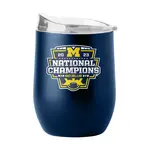Logo Brands Michigan 2023 CFP National Champions 16oz Powder Coat Curved Beverage