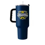 Logo Brands Michigan 2023 CFP National Champions 40oz Powder Coat Tumbler