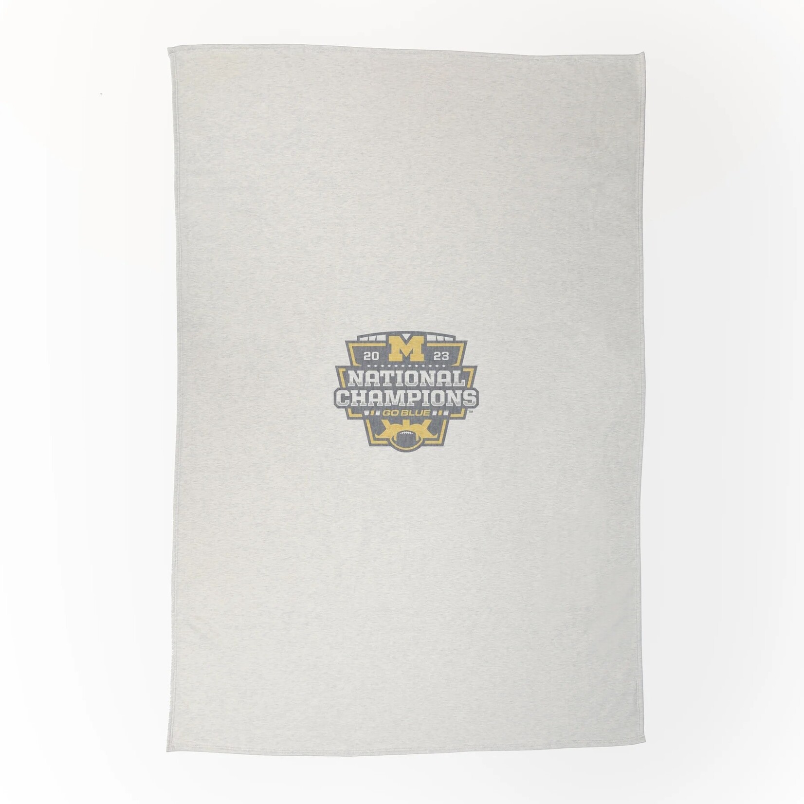 Logo Brands Michigan Wolverines 2023 CFP National Champions Sweatshirt Blanket – Officially Licensed