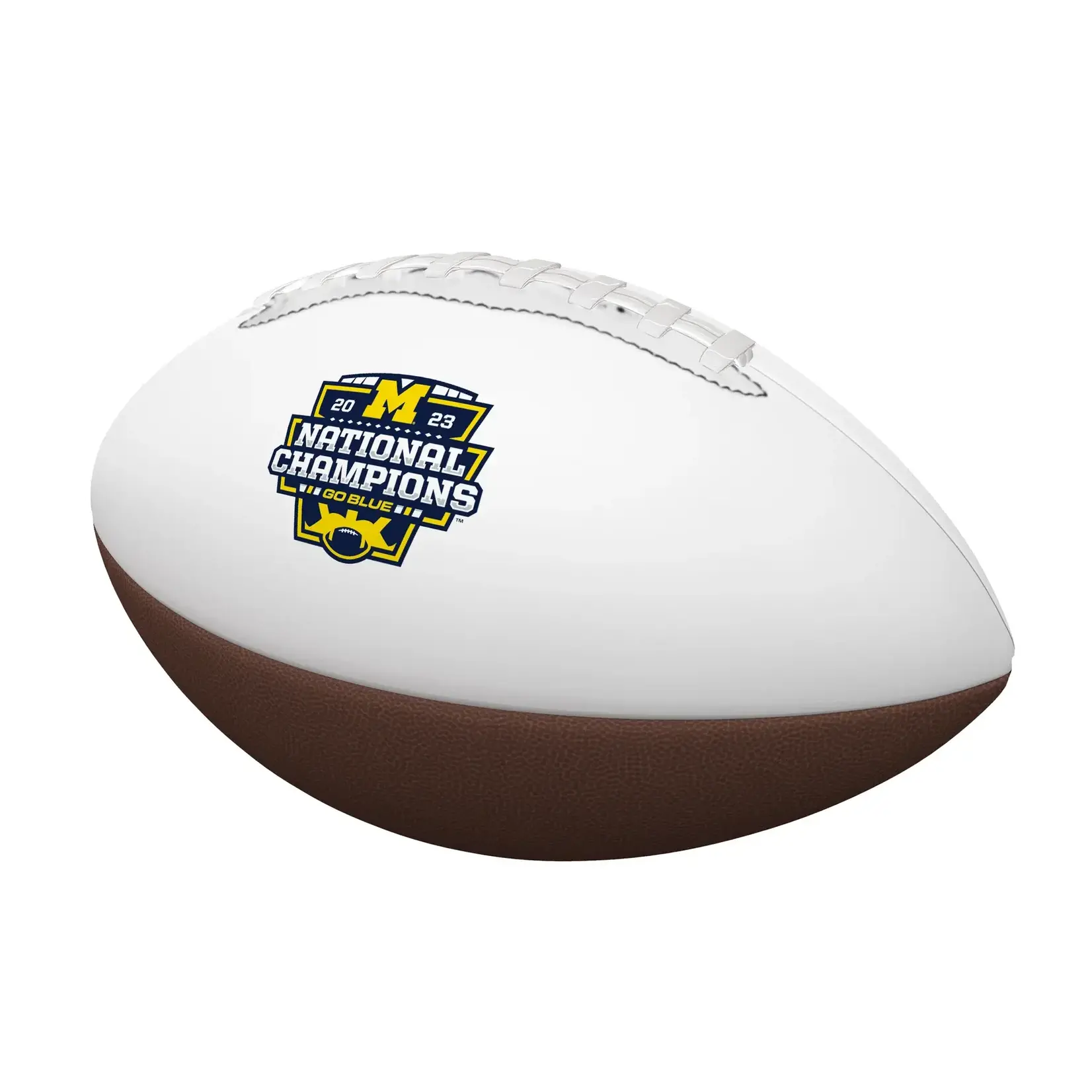 Logo Brands University of Michigan 2023 CFP National Champions Full Size Autograph Football