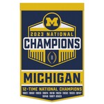 Wincraft Michigan Wolverines National Football Champions  Wool Banner 24" x 38"