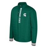 Colosseum Athletics Michigan State Spartans Green Never Stop Full-Zip Jacket