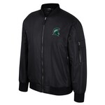 Colosseum Athletics Michigan State Spartans Black Full-Zip Bomber Jacket