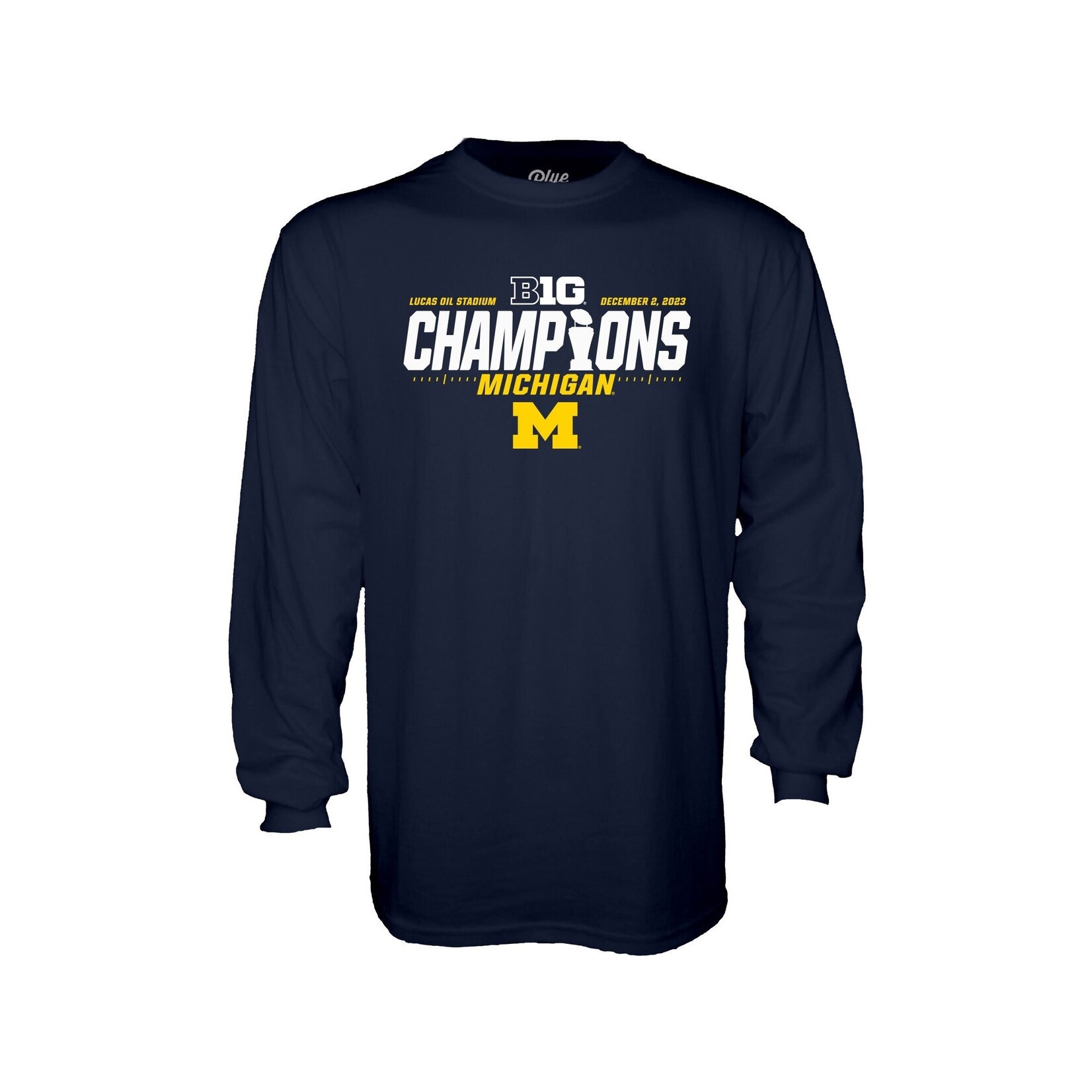 Blue 84 Michigan Wolverines 2023 Big 10 Champions Long Sleeve T-Shirt