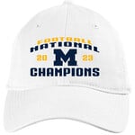 Zephyr Hats Michigan Football 2023 National Champions White Unstructured Hat