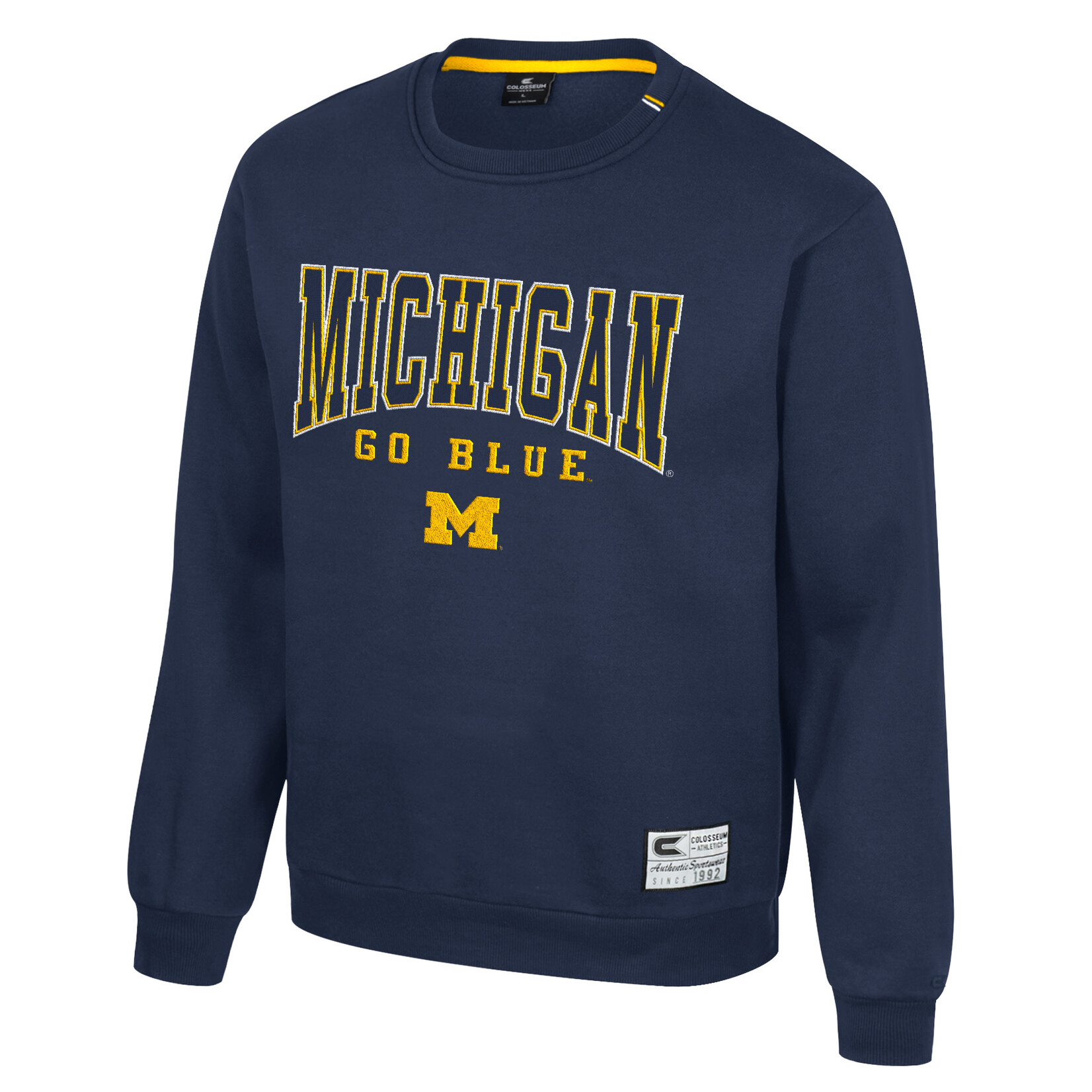 Colosseum Athletics University of Michigan Men's "I'll Be Back" Crew Sweatshirt