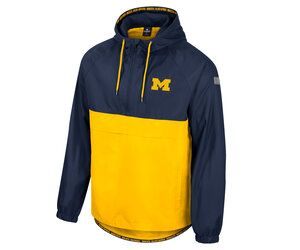 University of Michigan Men's T1000 1/2 Zip Anorak Jacket - The