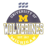 Blue 84 Michigan Wolverines Dotish ''Wolverines'' Decal
