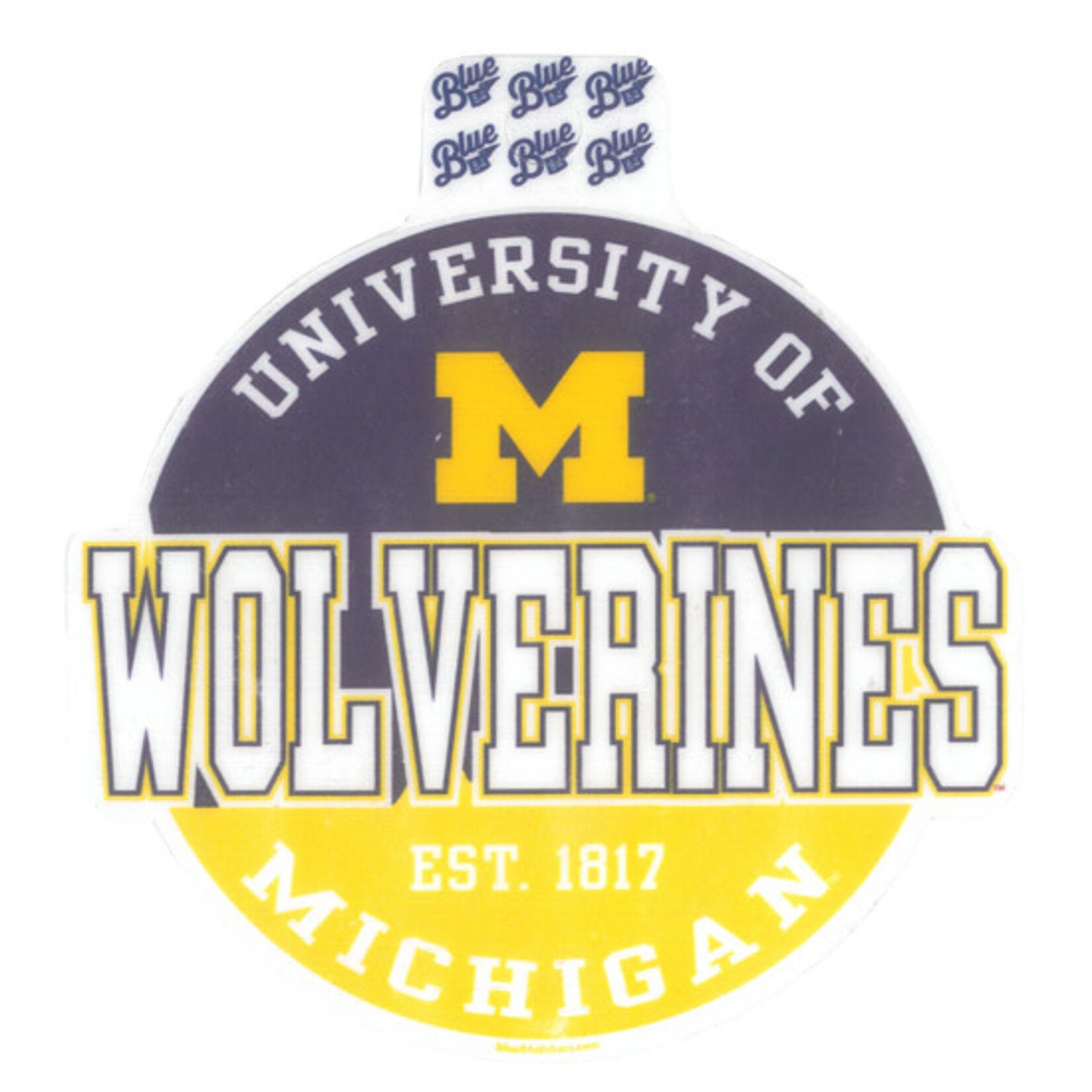 Blue 84 University of Michigan Dotish ''Wolverines'' Decal