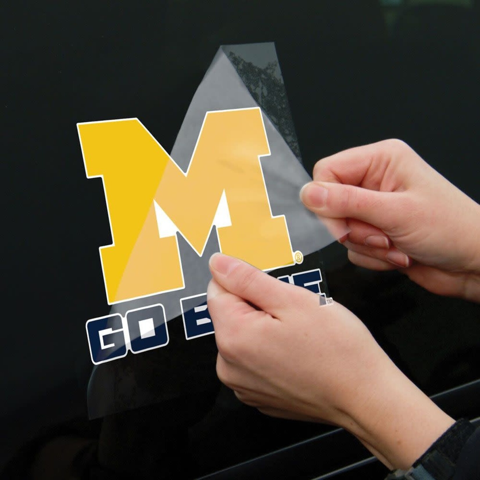 Wincraft NCAA Michigan Wolverines Decal Perfect Cut 8''x8'' Go Blue Slogan